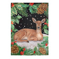 Woodland Peace on Earth Deer Suede House Flag