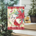 Cardinal Joy Burlap Garden Flag