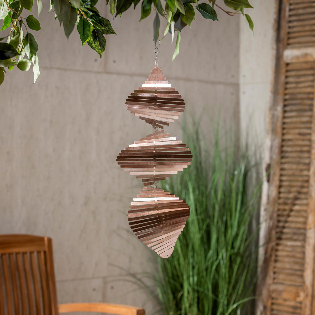 VivaStyle Windspinner, Copper Stainless Steel Illusion Spinner, 20"H