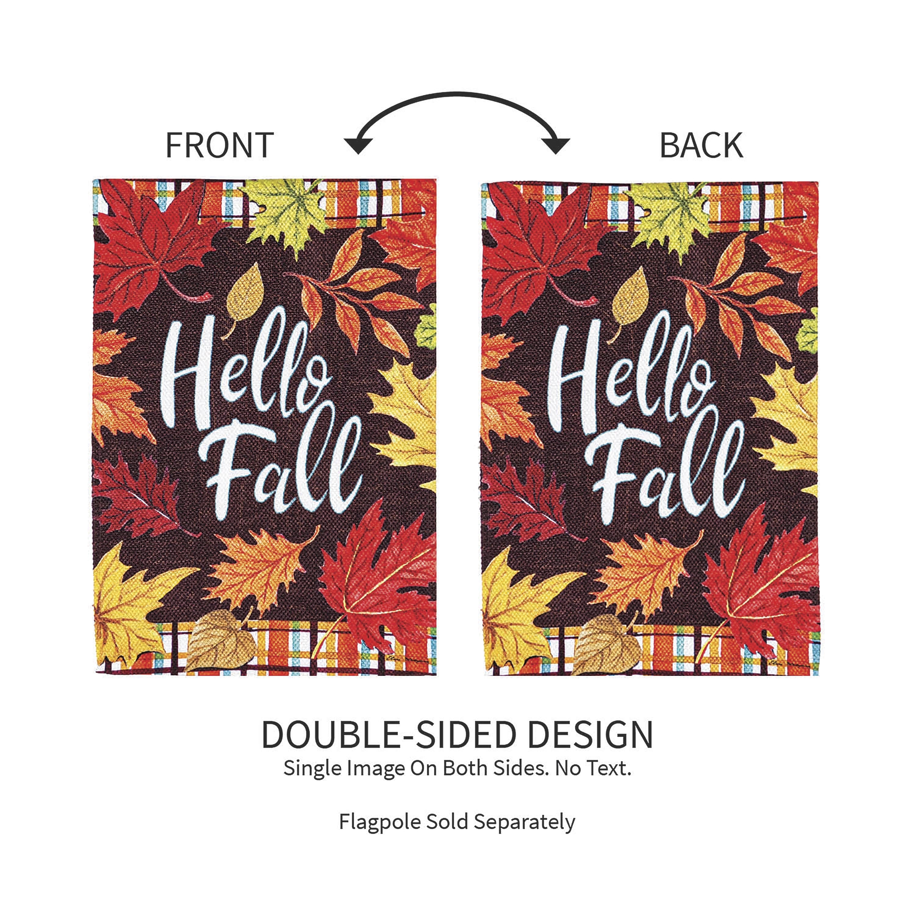 Plaid Hello Fall Garden Textured Suede