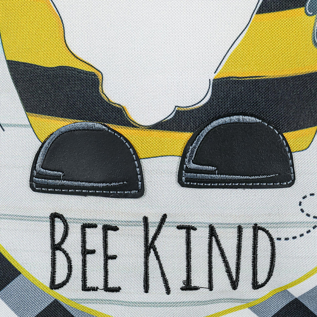 Bee Humble Bee Kind Gnome Garden Linen Flag
