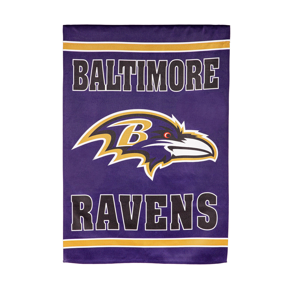 Embossed Suede Flag, House Size, Baltimore Ravens