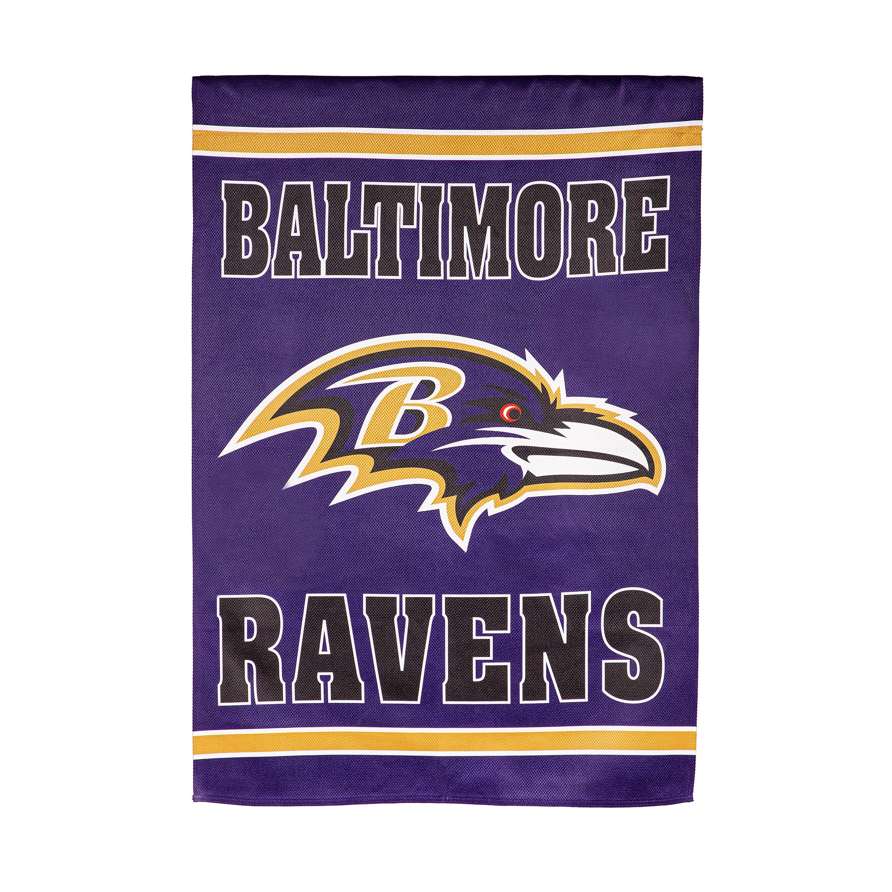 Embossed Suede Flag, House Size, Baltimore Ravens