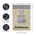 Galvanized Animal Stack Garden Burlap Flag