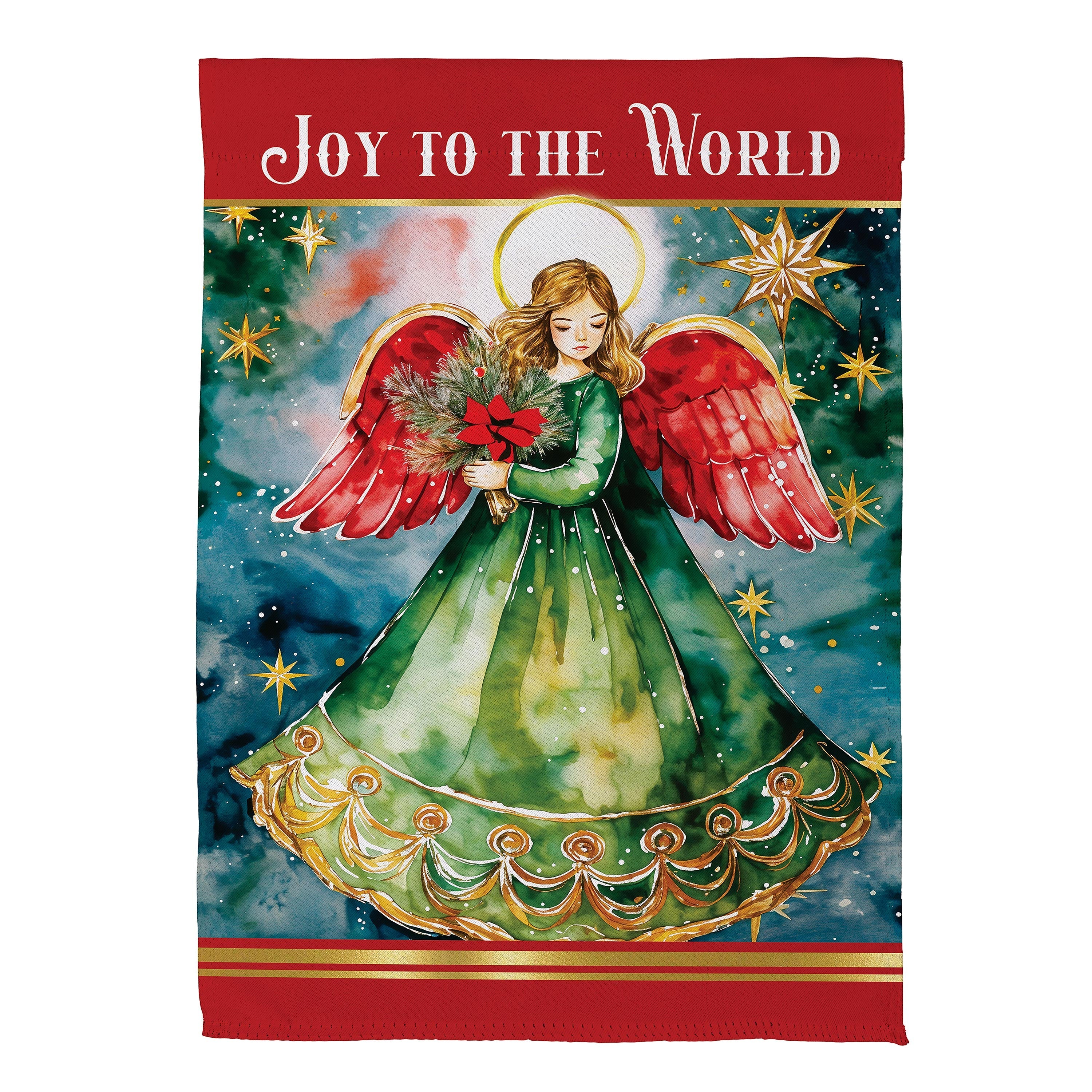 Joy To The World Angel Suede House Flag