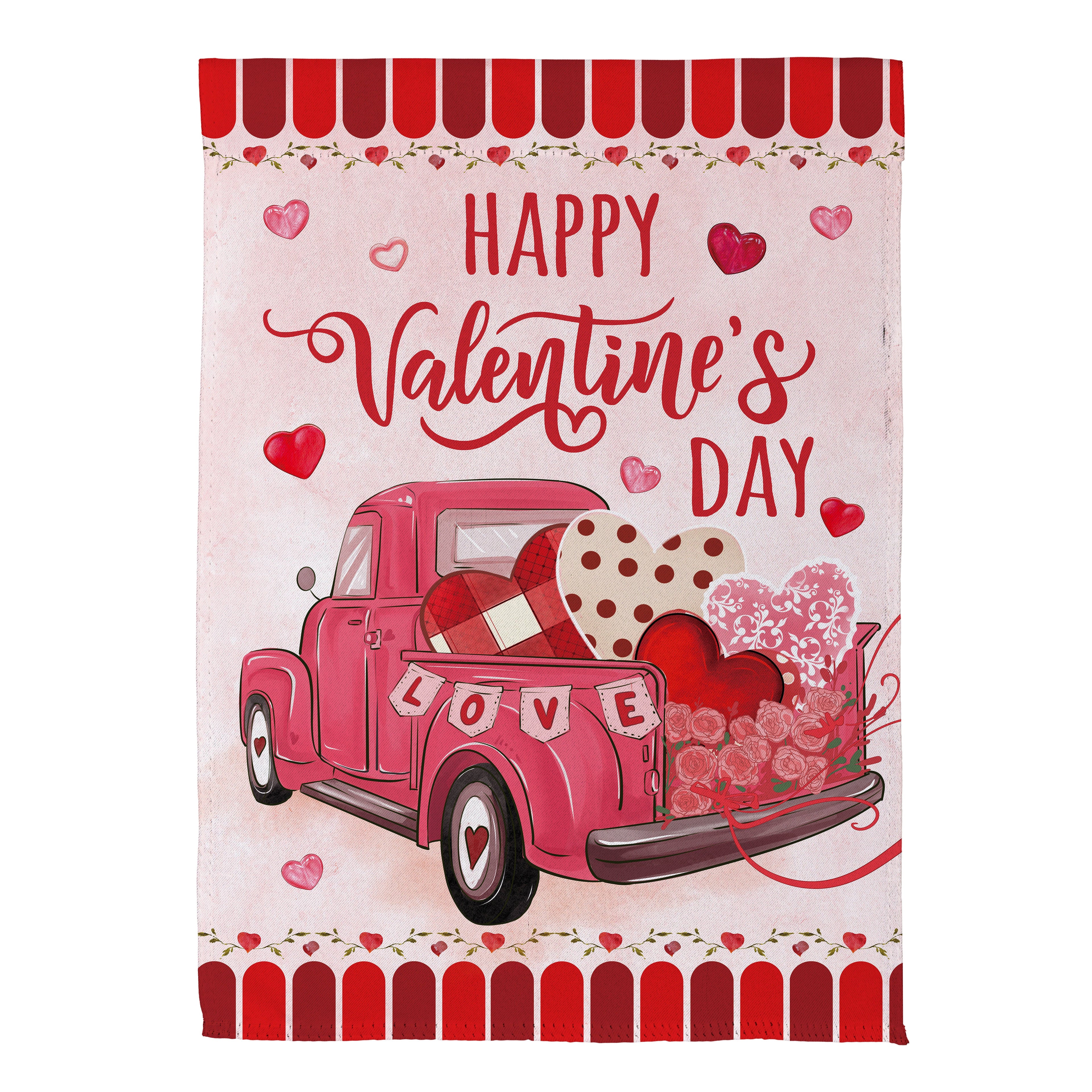 Truck Full Of Love Suede Garden Flag
