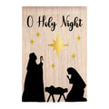 Nativity Silhouette Burlap Garden Flag