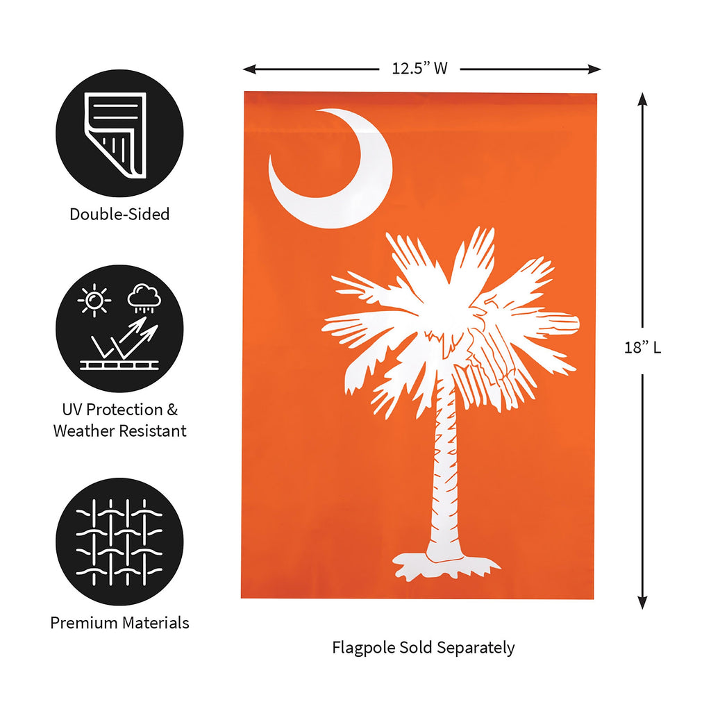 South Carolina Palmetto, Orange Garden Applique Flag