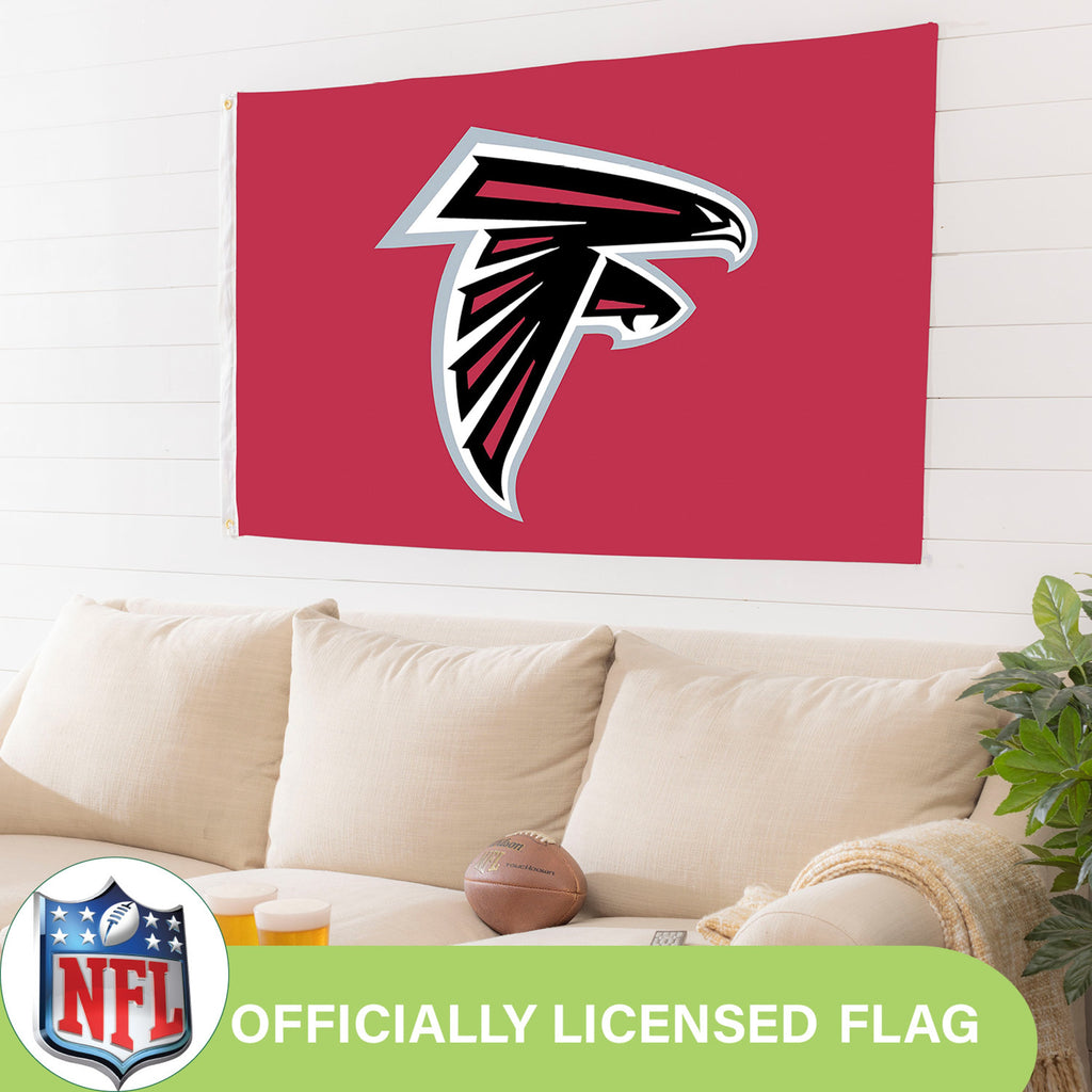 Atlanta Falcons Single Sided Flag w/ 2 Grommets, 3'x5'