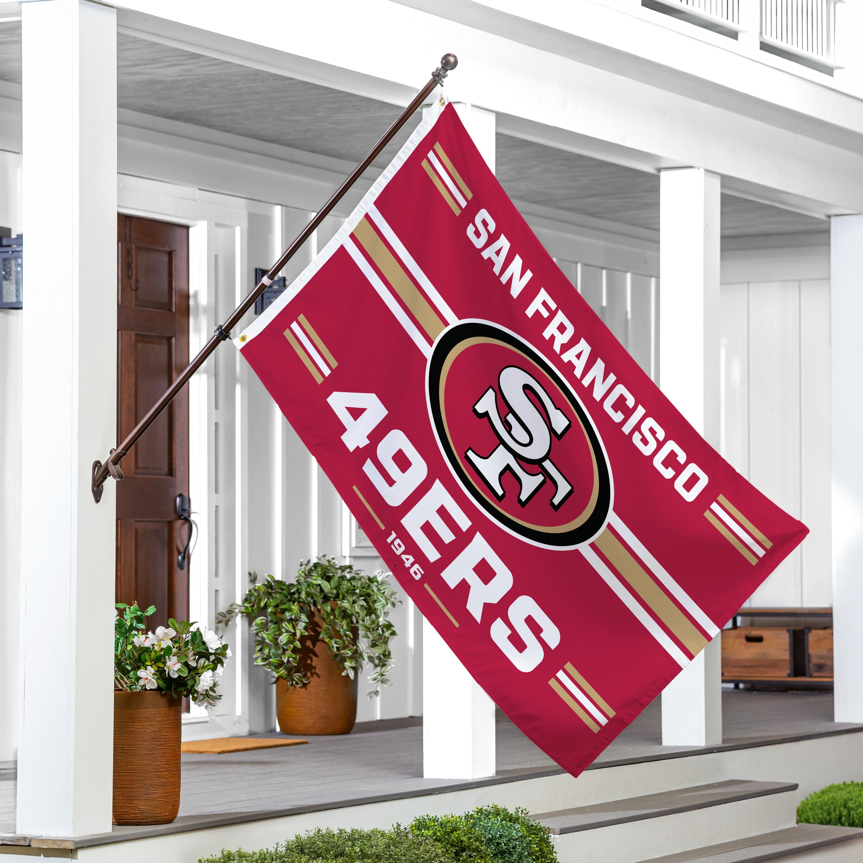 San Francisco 49ers Single Sided Estate Flag with 2 Grommets, 3'x5'