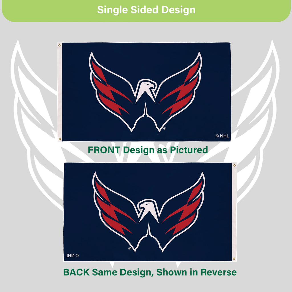 3'x5' Single Sided Flag w/ 2 Grommets, Washington Capitals