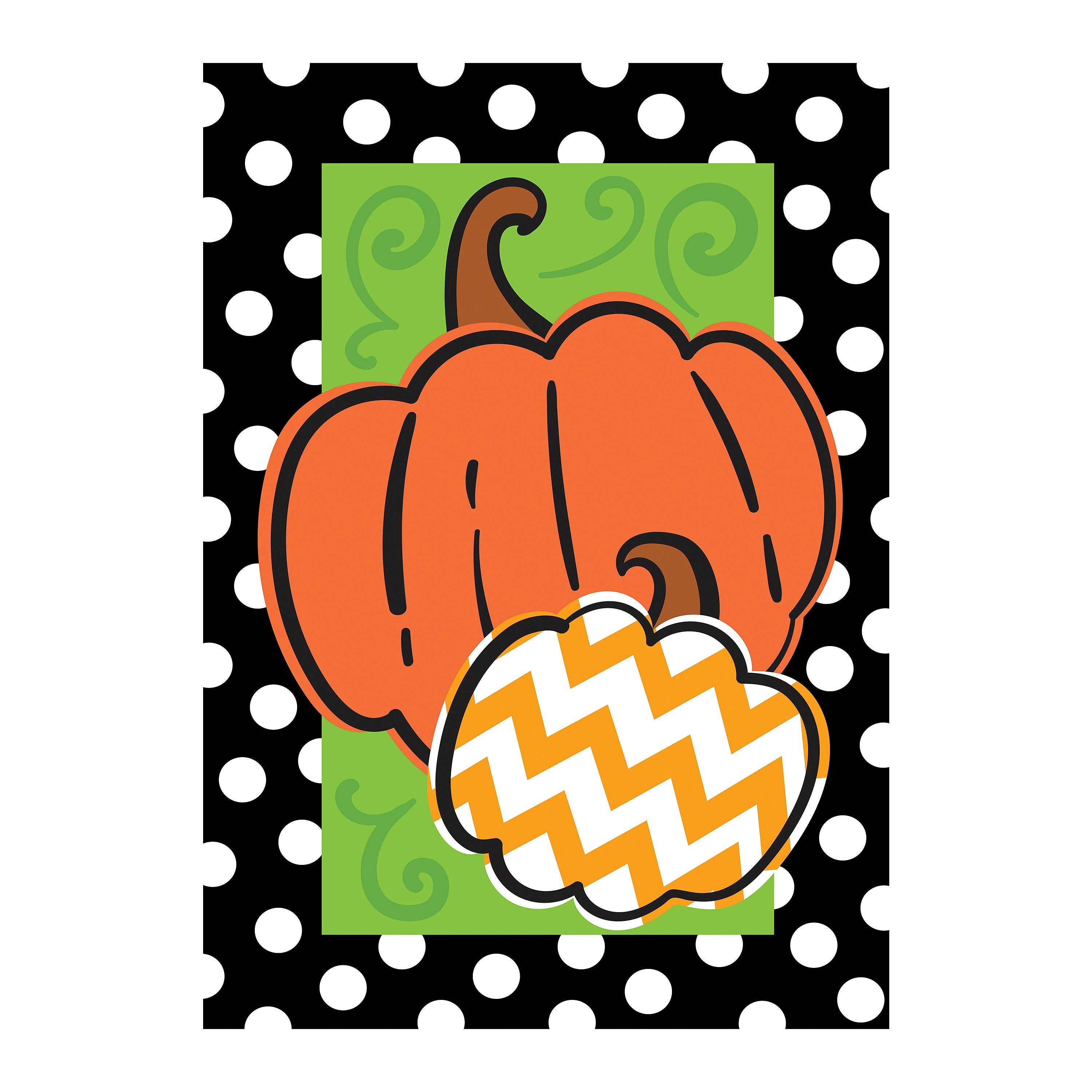 Sassy Pumpkins Burlap Garden Flag