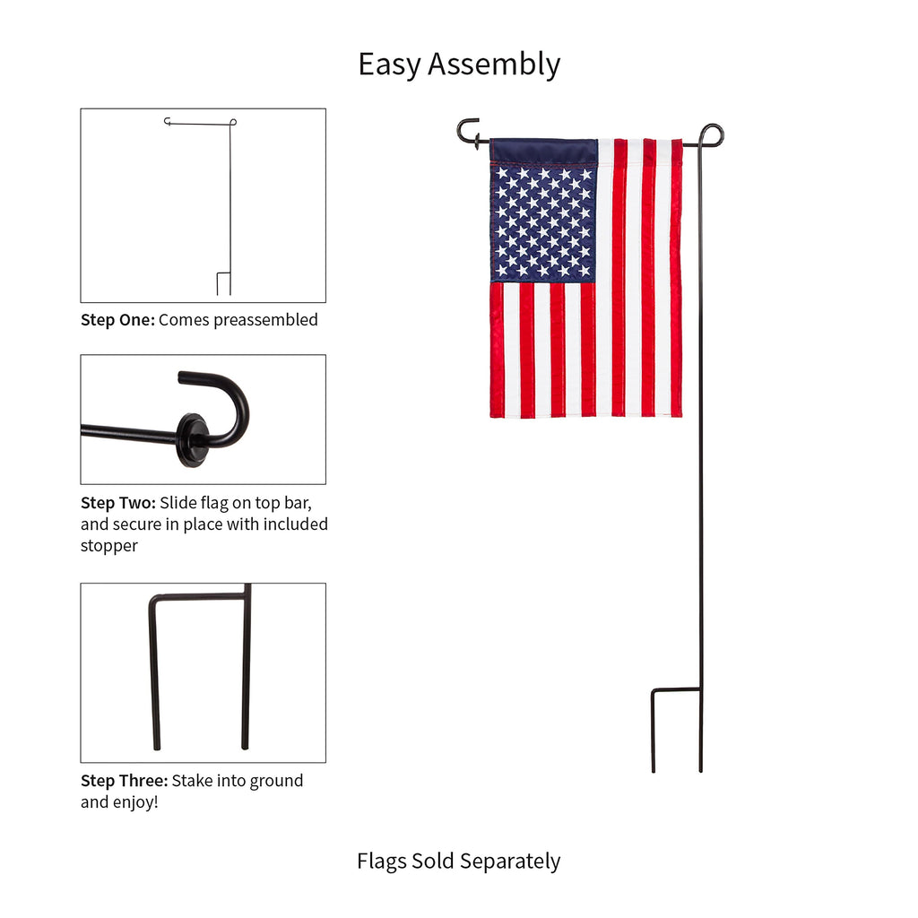 Black Garden Flag Stand