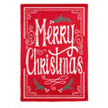 Quaint Merry Christmas Sign Burlap House Flag