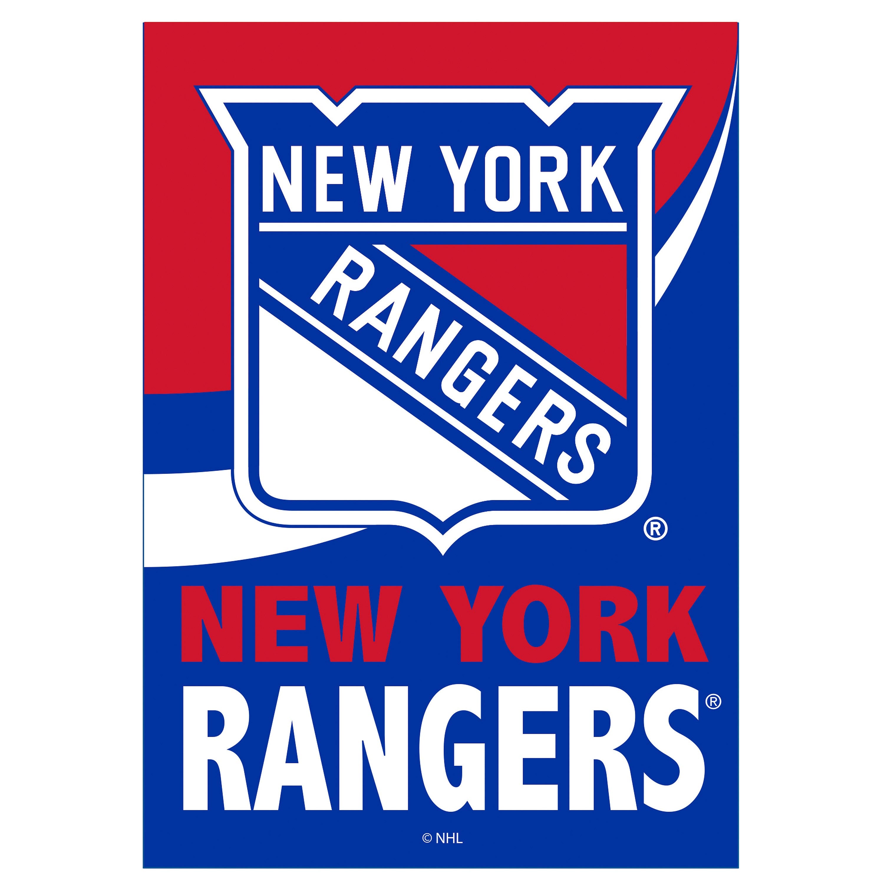 New York Rangers Burlap Garden Flag