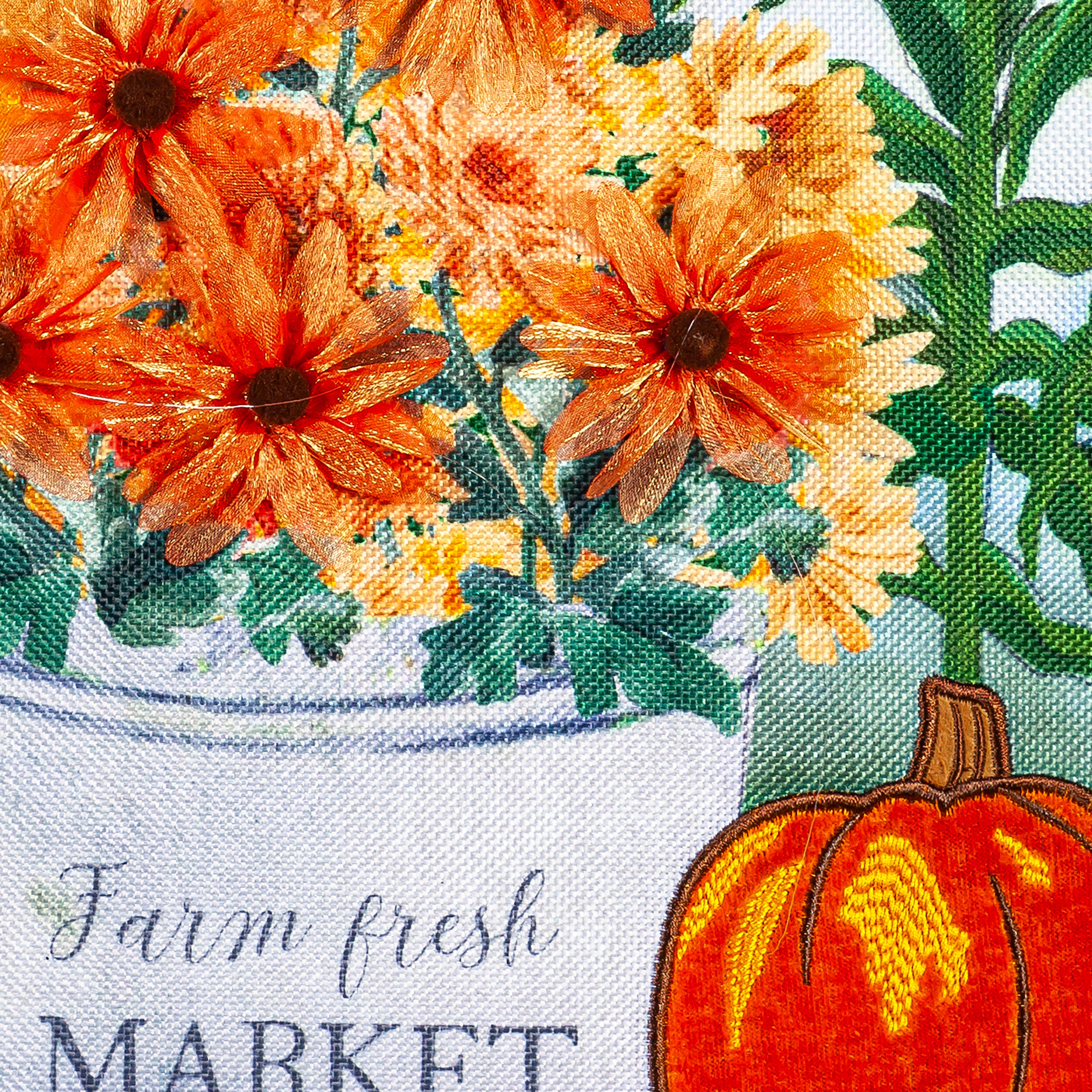Farm Fresh Market Garden Burlap Flag