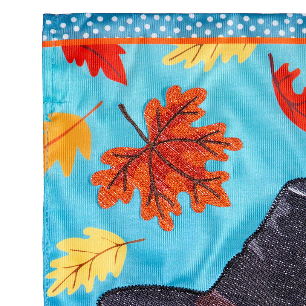 Turkey Time Applique Garden Flag