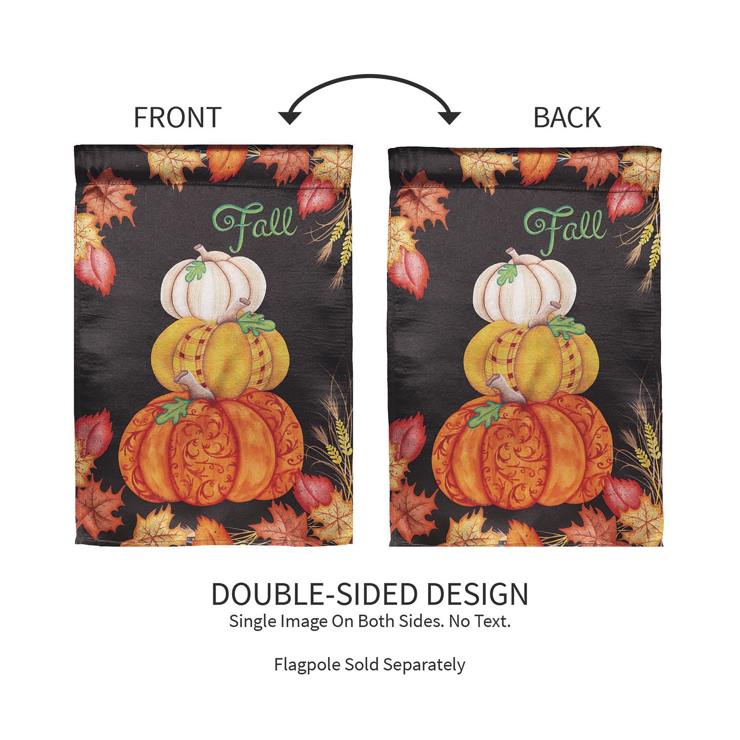 Stacked Pumpkins Lustre Garden Flag