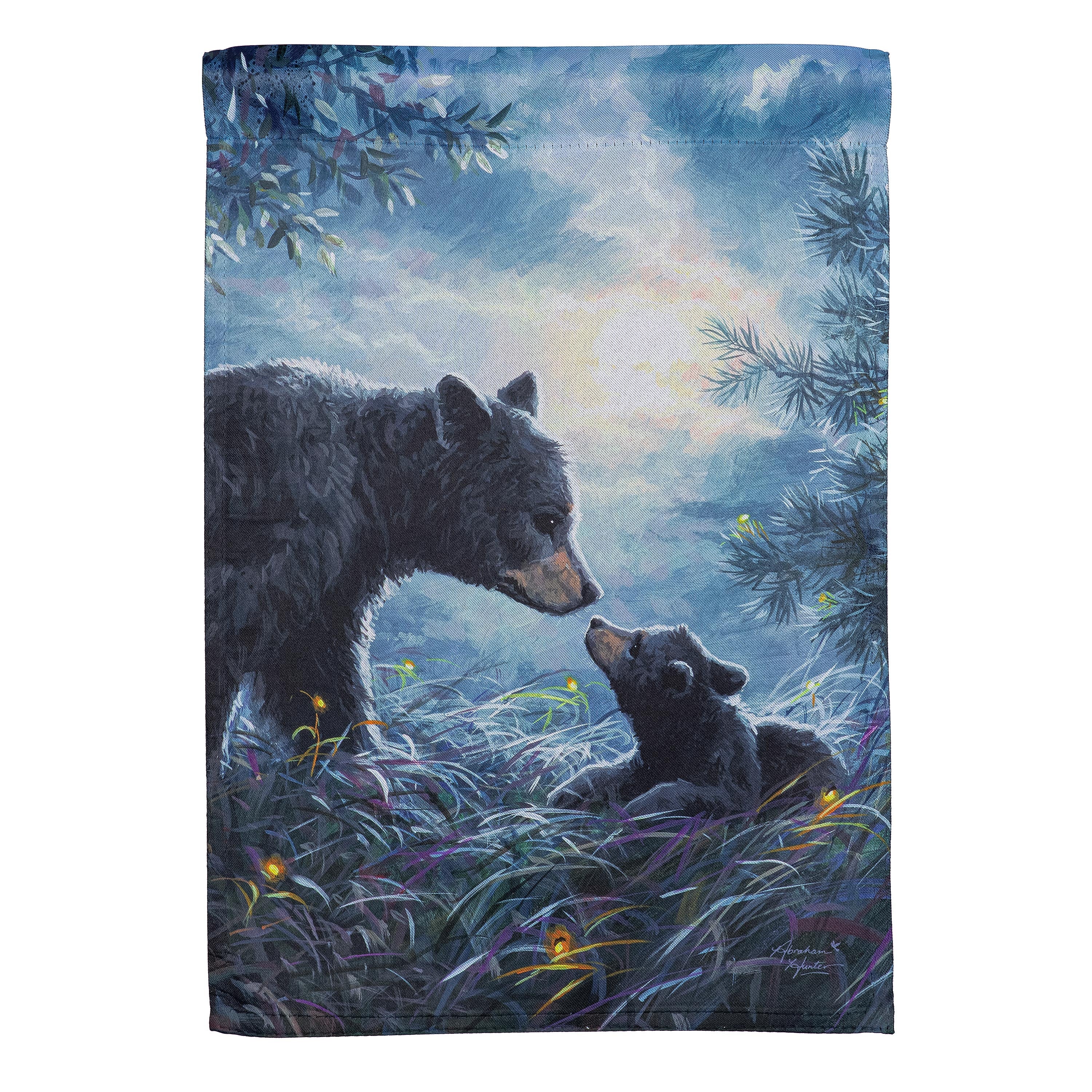 My Little Bear Suede Garden Flag