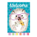 Hailey The Happy Hedgehog Applique Garden Flag