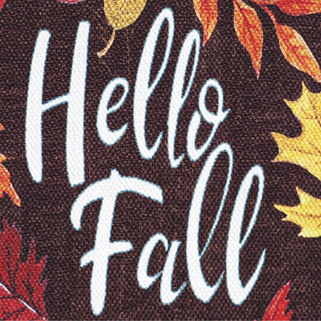 Plaid Hello Fall Garden Textured Suede