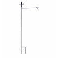 Black Fleur de Lis Garden Size Flag Pole