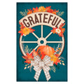 Grateful Fall Wheel Garden Linen Flag