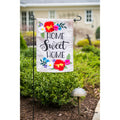 Floral Home Sweet Home Garden Linen Flag