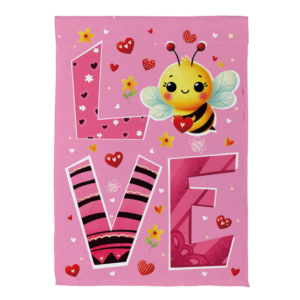 Bee Loved Suede Garden Flag