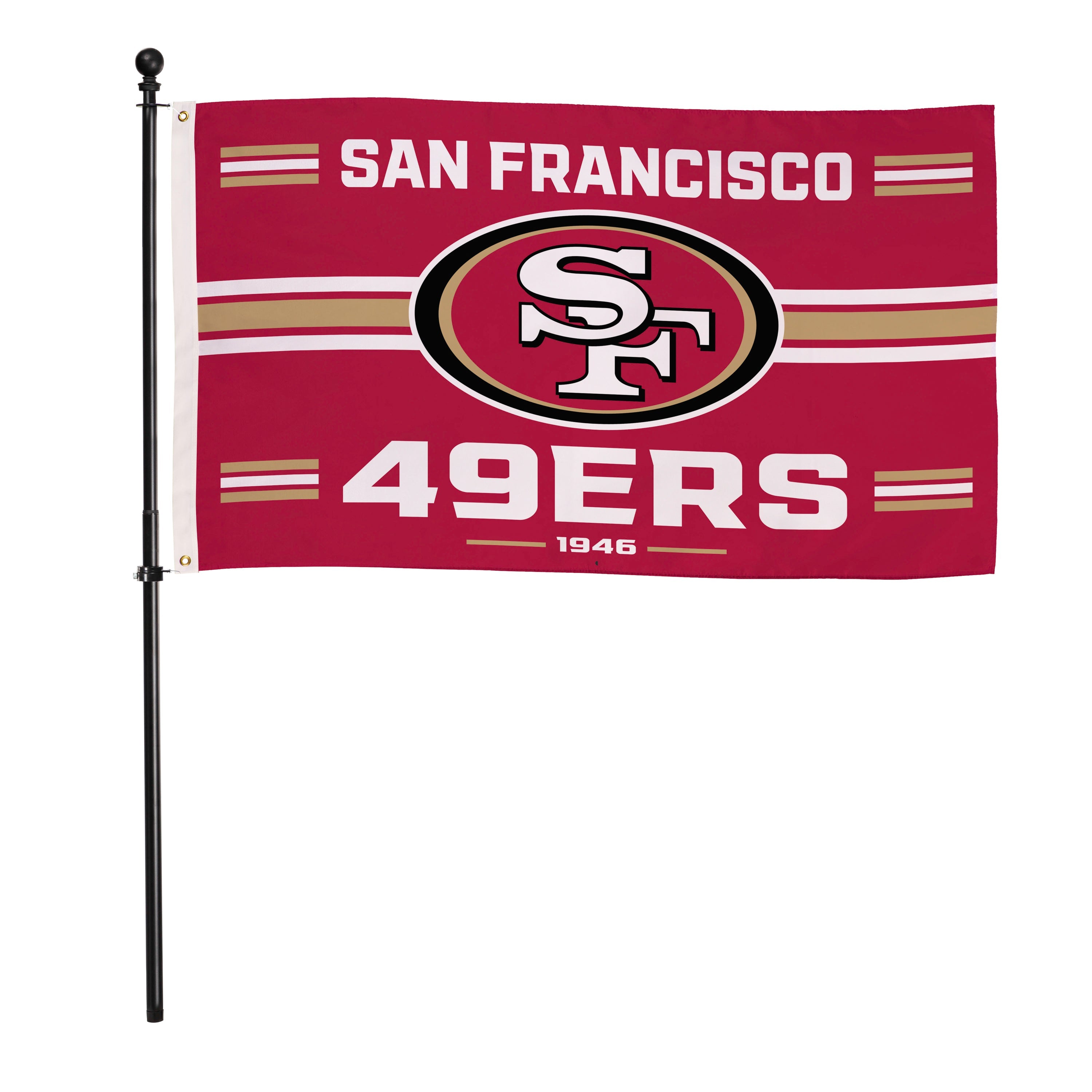San Francisco 49ers Single Sided Estate Flag with 2 Grommets, 3'x5'
