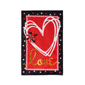 Scattered Hearts and Bow House Burlap Flag
