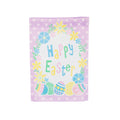 Happy Easter Polka Dots Garden Suede Flag