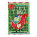Happy Holiday Sled Garden Sub Suede Flag