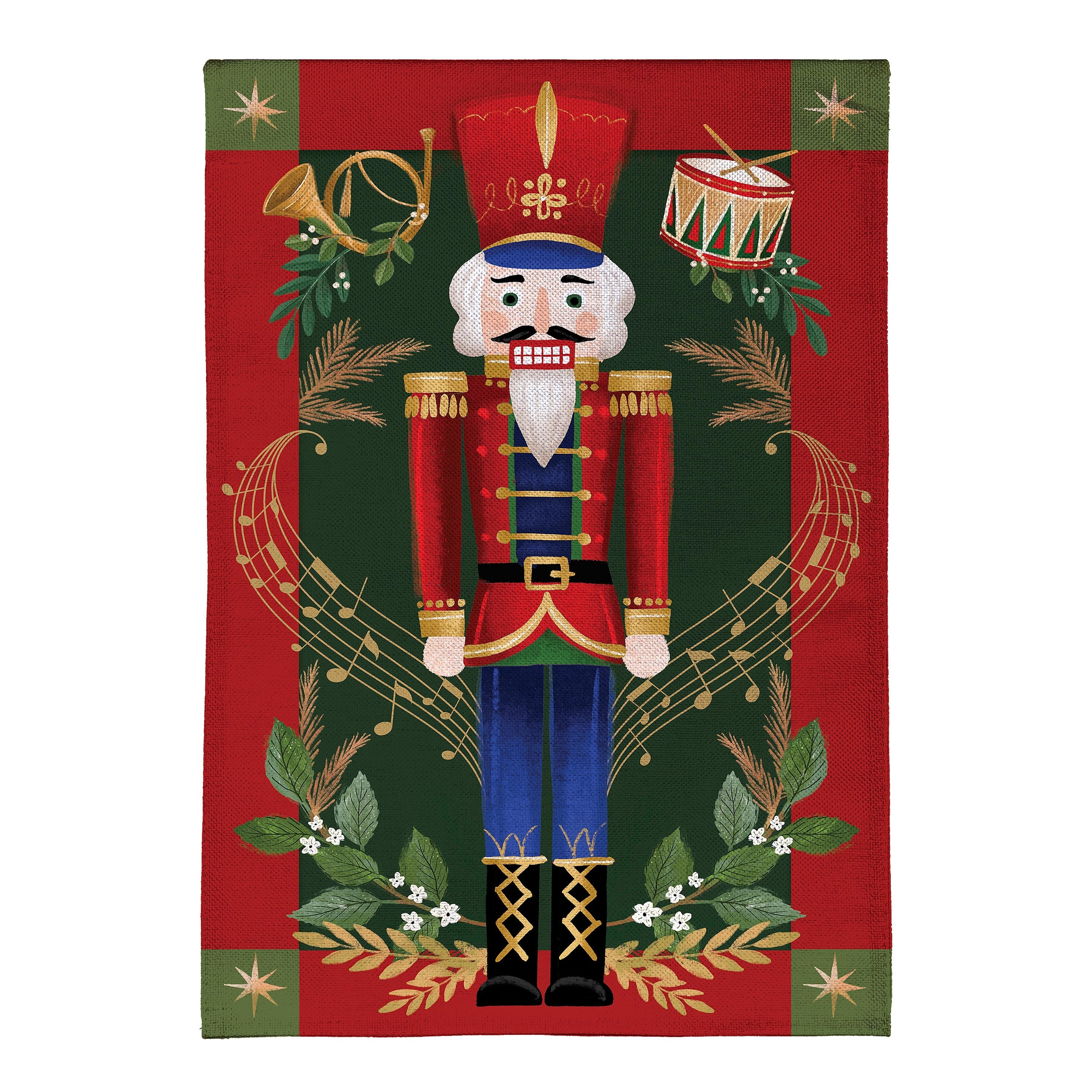 Joyful Traditions Double Sided Burlap House Flag