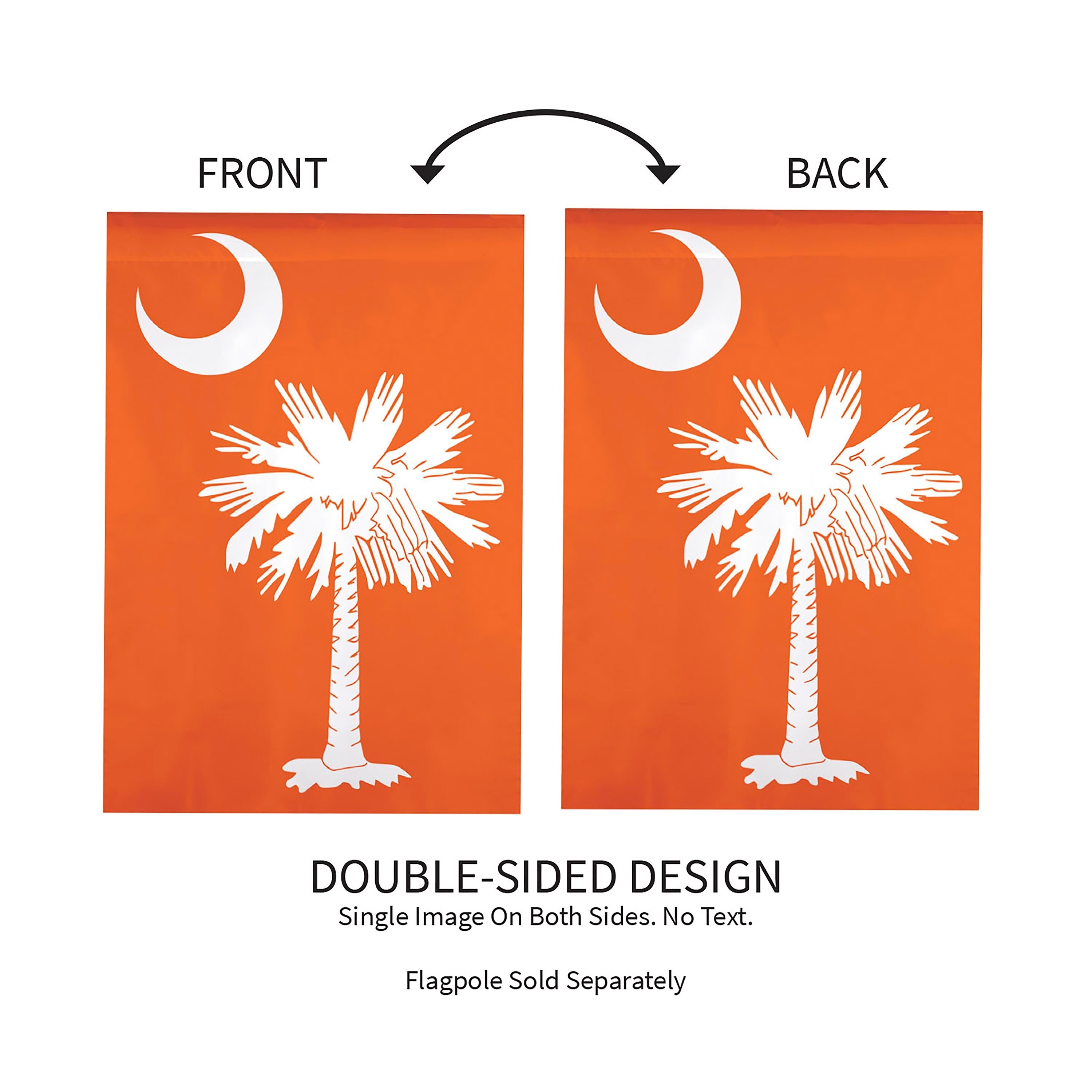 South Carolina Palmetto, Orange Garden Applique Flag