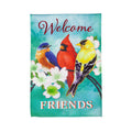 Welcome Friends Burlap Garden Flag