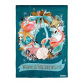 Coastal Christmas Wreath Suede Garden Flag