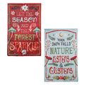Santa's Forest of Wonder Reversible Burlap House Flag