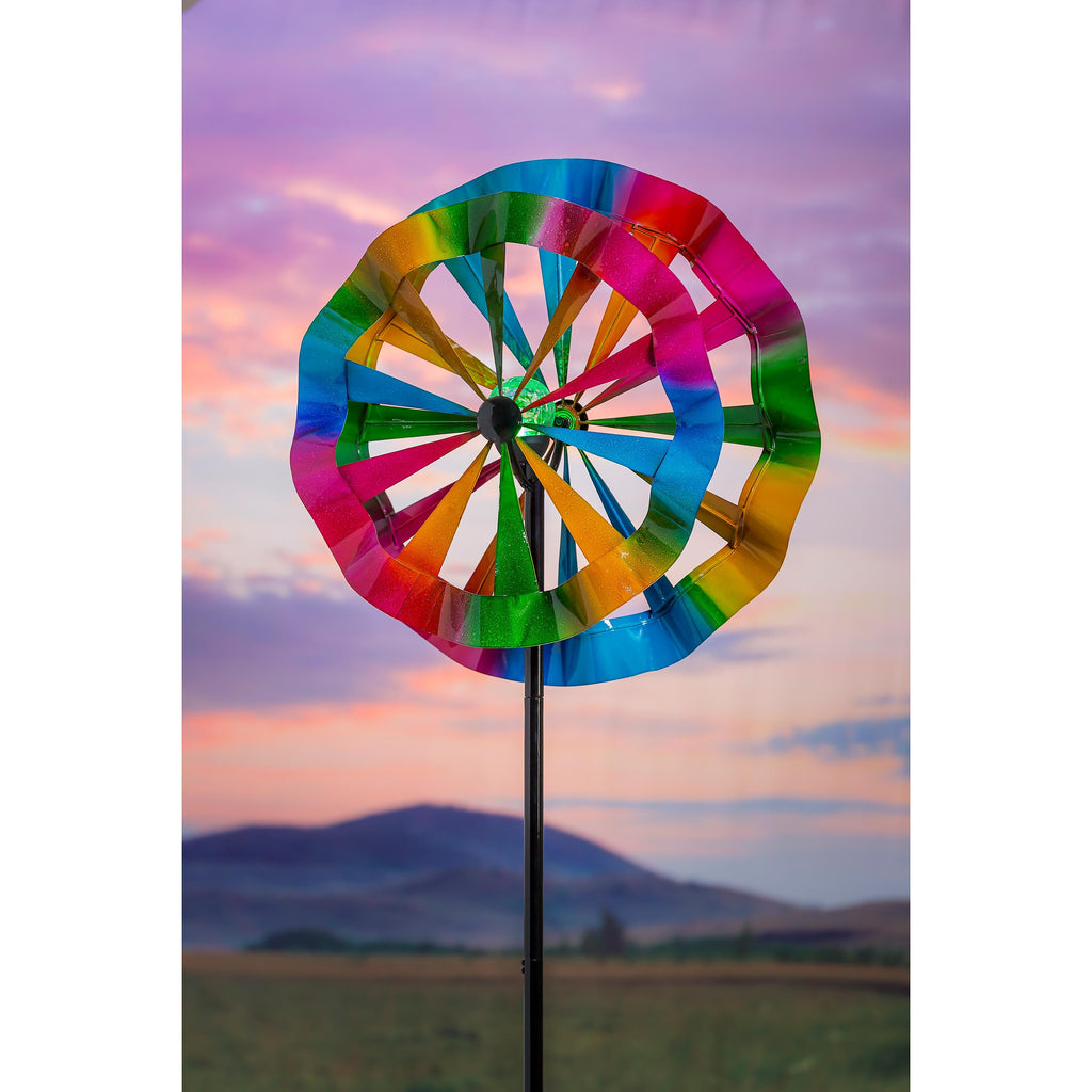 78"H Solar Wind Spinner, Carnival