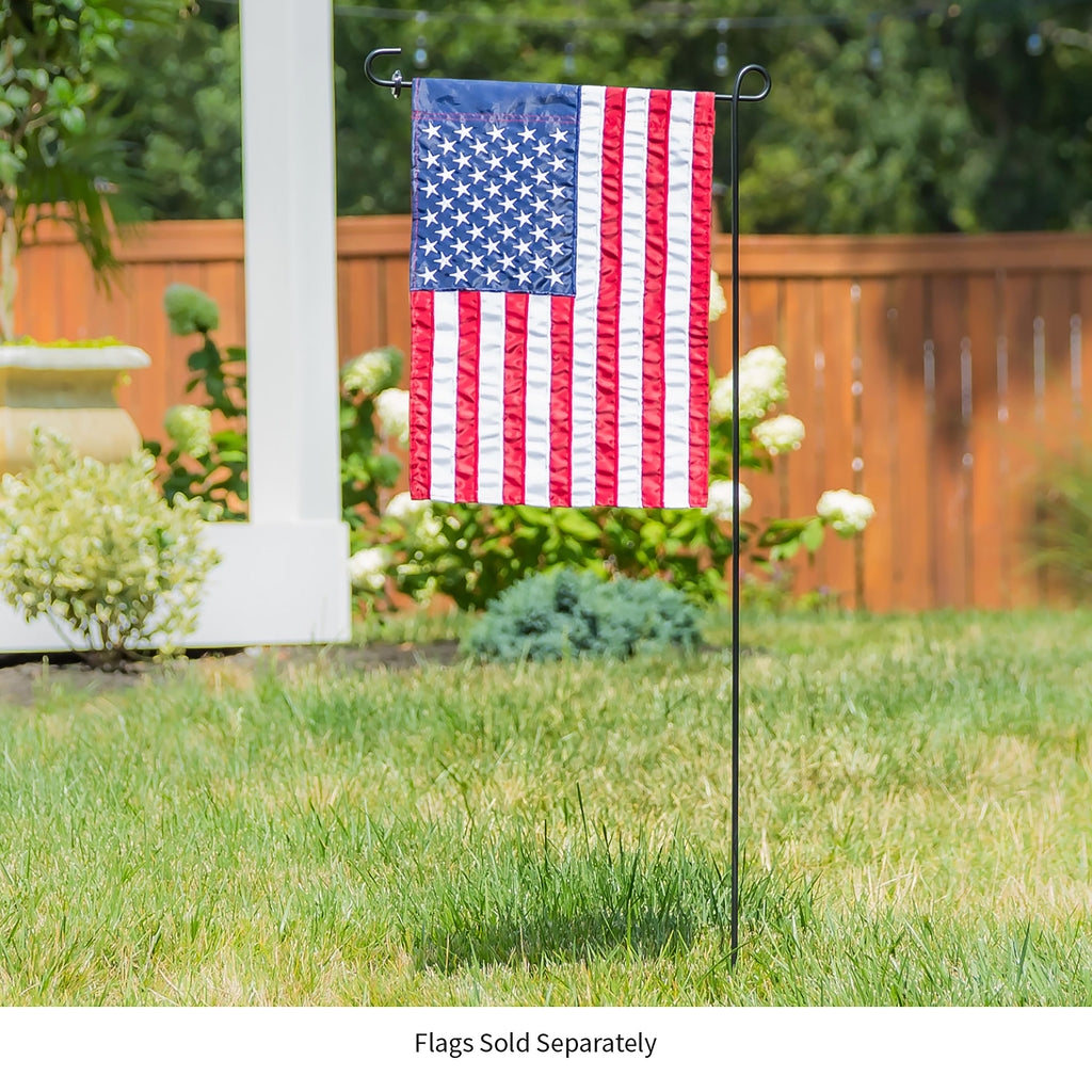 Black Garden Flag Stand