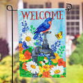 Vintage Water Tap Garden Suede Flag