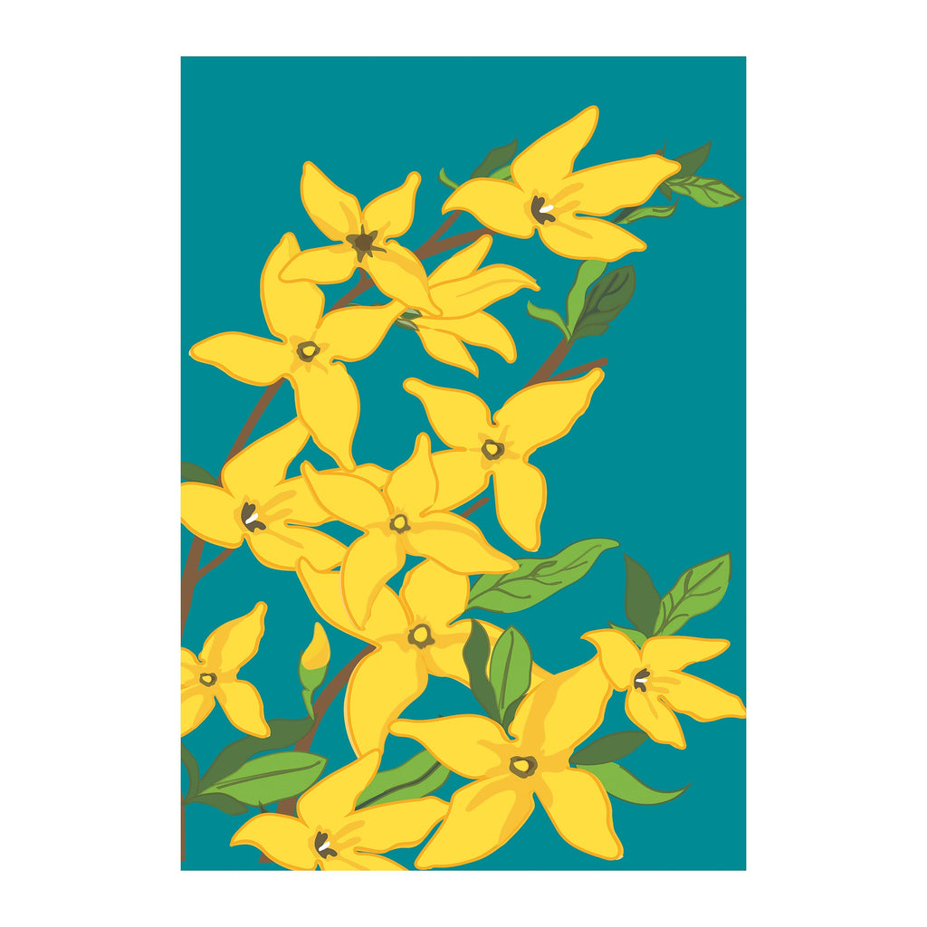 Forsythia Basic Applique Garden Flag