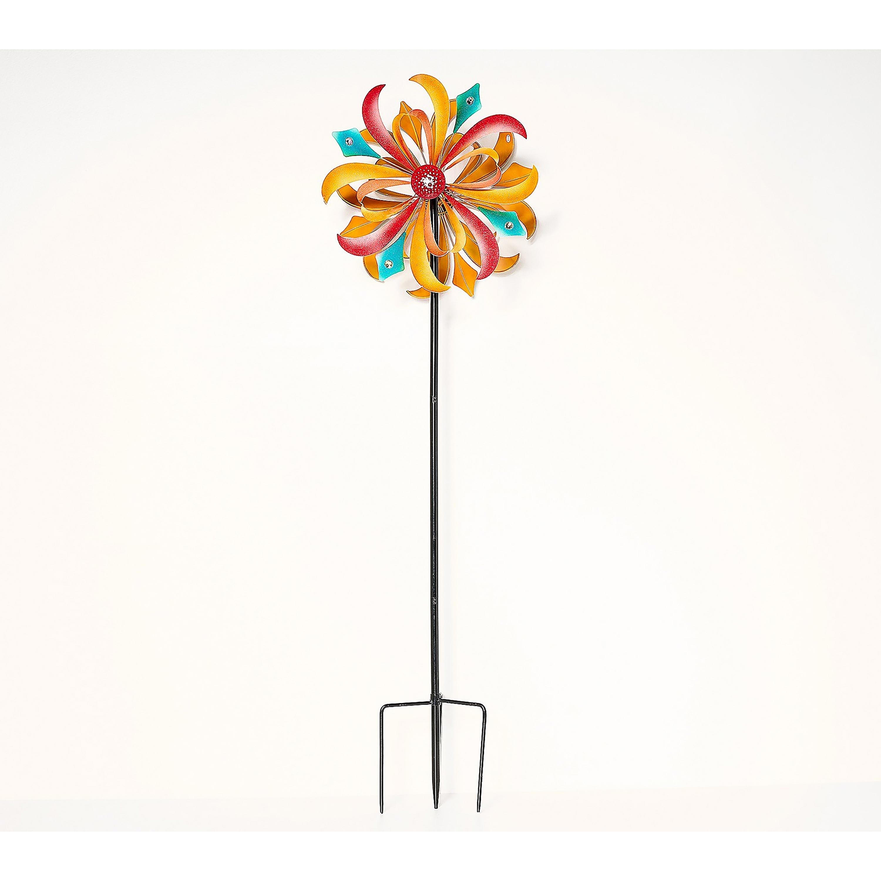 Dual Sided Rainbow with Gemstones Wind Spinner, Multi