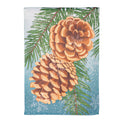 Winter Pine Cone Suede Garden Flag