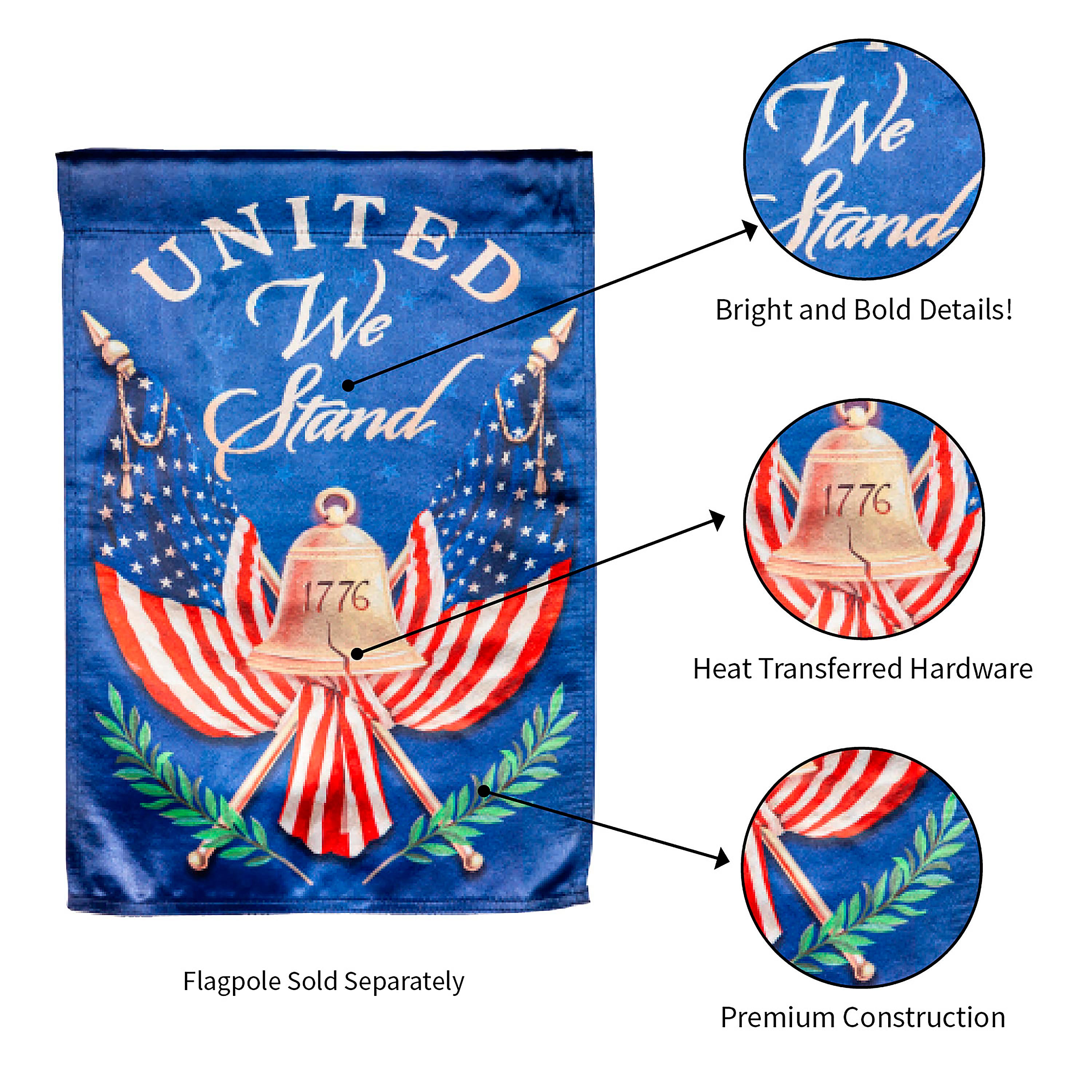 United We Stand Garden Lustre Flag, SNL