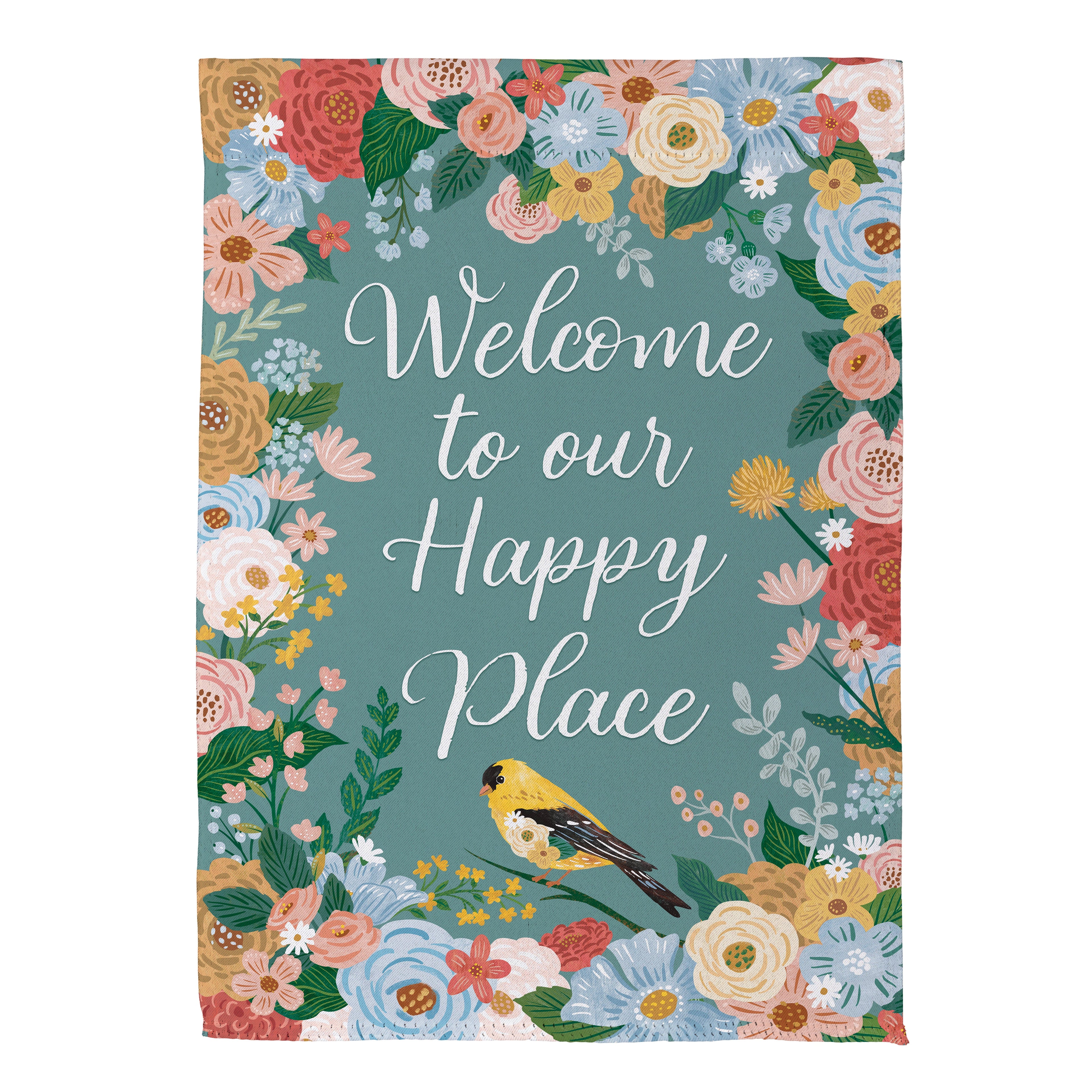 Cottage Garden Sentimental Suede Garden Flag