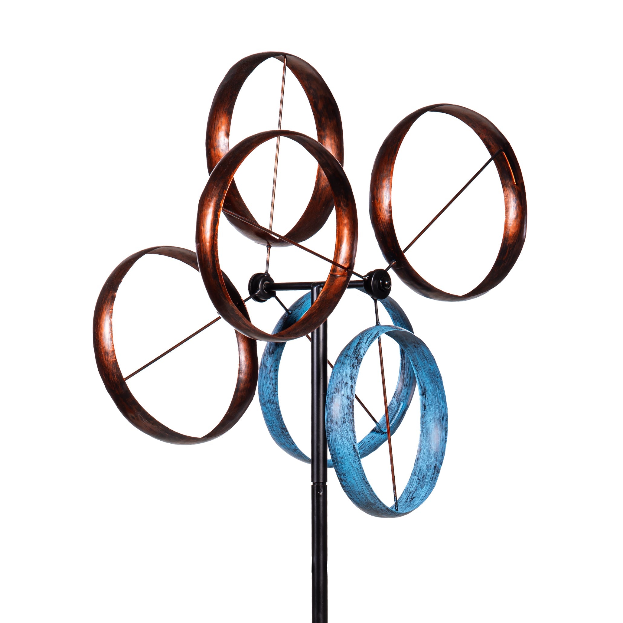 Metal Roundabout Breeze Wind Spinner 72"H