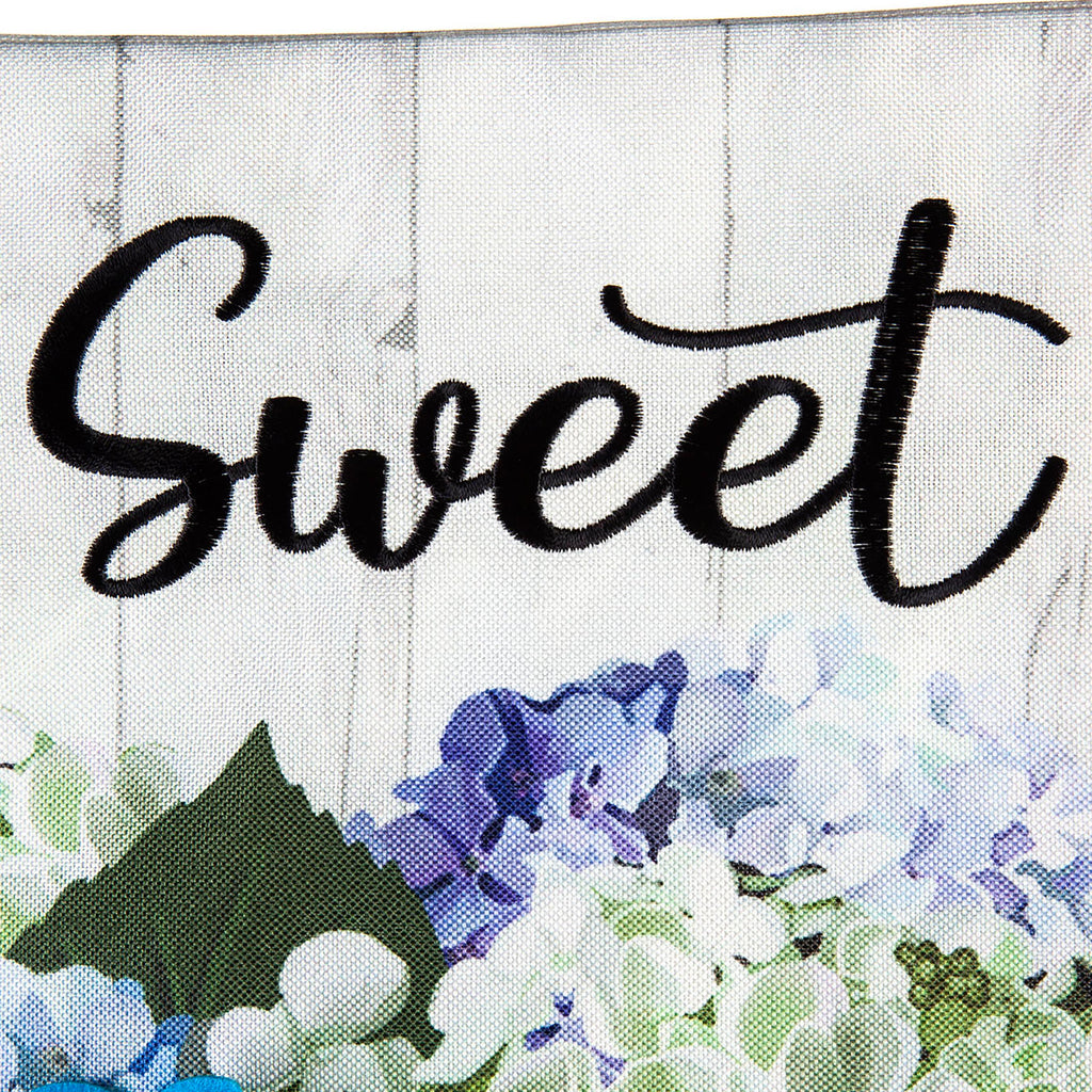 Hydrangea Mason Jars Garden Linen Flag