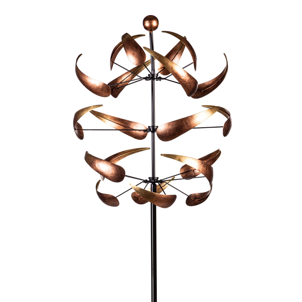 Ombre Copper Swirl Wind Spinner 83"H