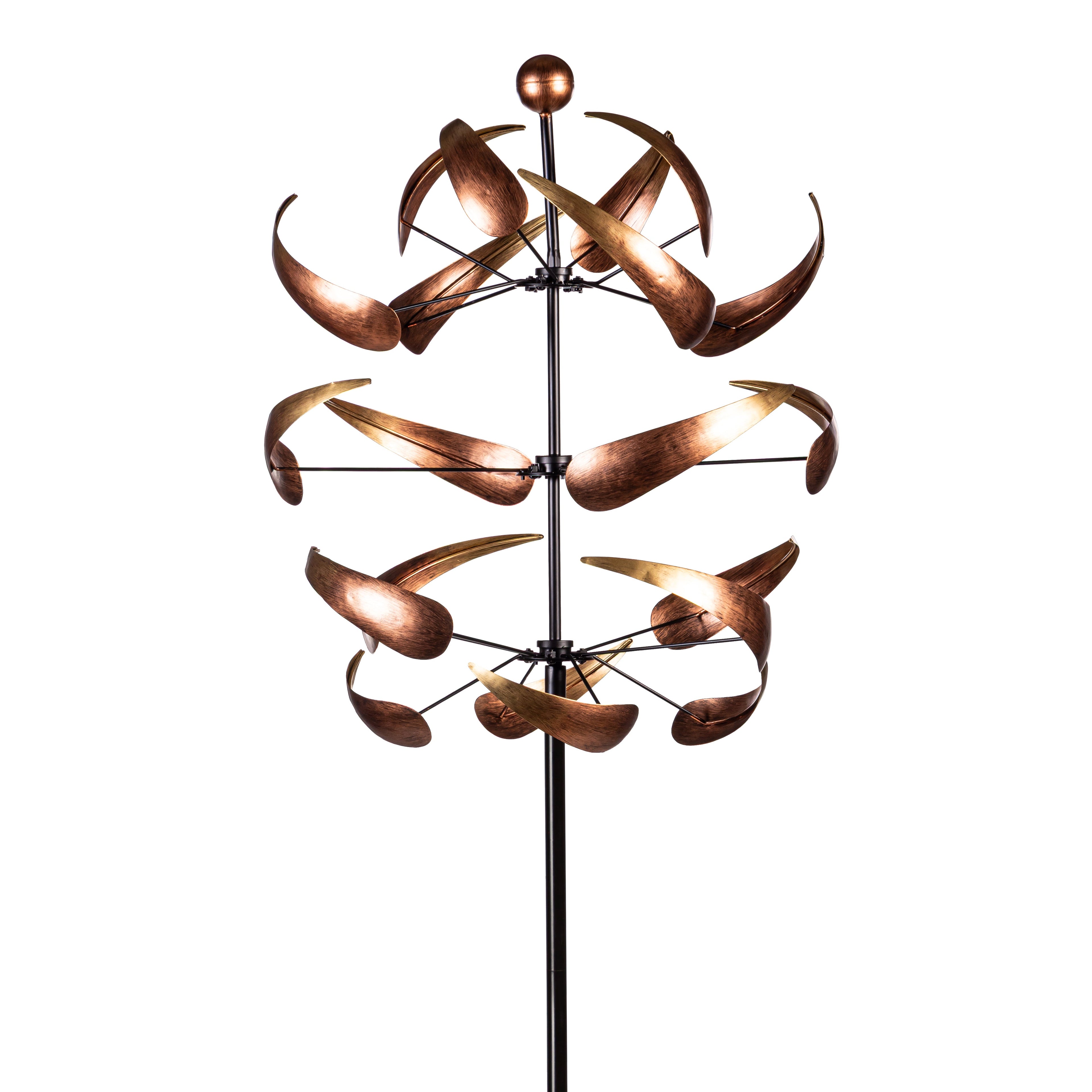 Ombre Copper Swirl Wind Spinner 83"H